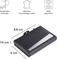 DONBOLSO RFID Valuta Slim Bőr Férfi Pénztárca 10 Kártyahellyel Fekete 5