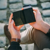 DONBOLSO RFID Valuta Slim Bőr Férfi Pénztárca 10 Kártyahellyel Fekete 3