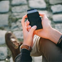 DONBOLSO RFID Valuta Slim Bőr Férfi Pénztárca 10 Kártyahellyel Fekete 6