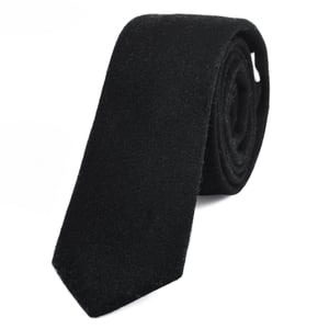 DonDon muška pamučna kravata - crna - 6 cm