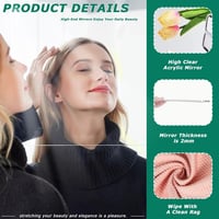 DONGDA Öntapadós Akril Falitükör Csempe 30x30cm 4db Teljes Hosszú Ajtótükör 6
