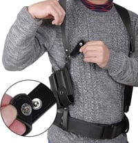 DONGKER Bőr Válltok Pisztolyhoz - Állítható Rejtett Hordozású Fegyvertok Dupla Tárhellyel, 1911, 92, 96, Glock 19/43/45/48, QSZ92 és Legtöbb 6