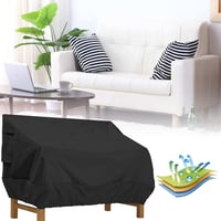 Donken 2 személyes kerti pad védőhuzat UV-álló Oxford fekete 147x83x79cm 8