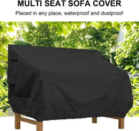 Donken 2 személyes kerti pad védőhuzat UV-álló Oxford fekete 147x83x79cm 7