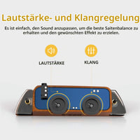 Doză pentru chitară acustică Donner, humbucker pasiv din mahon pentru gaură de rezonanță cu control de volum și ton, pentru diametre de 3,8" - 3,94" 3