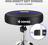Donner Magasságállítható Dobhocker Juharfa Dobverővel 48-58 cm 3