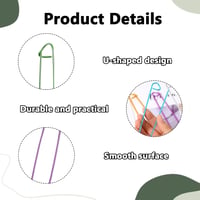 DONOONIS 12 buc. Suport pentru ochiuri de tricotat, 6 dimensiuni, andrele de aluminiu și croșetă din aliaj de zinc, markere pentru ochiuri, accesorii de tricotat pentru quilting și proiecte de tricotat 2