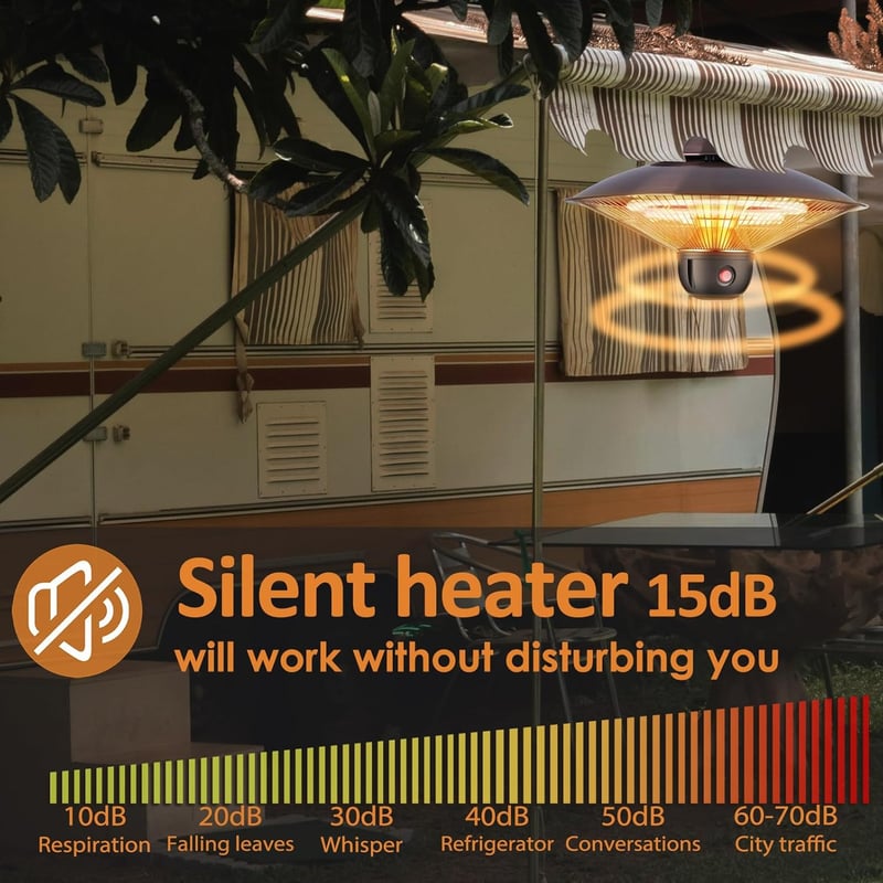 DONYER POWER halogén elektromos mennyezeti teraszfűtő távirányítóval 800W 1200W 2000W vízálló kültéri beltéri fűtés