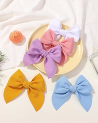 Set 10 agrafe de păr DOOBOI pentru fete, accesoriu de păr fundiță cu volane 2