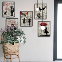 DOODLREAM 9 darabos Banksy vászon fali kép szett 20x25cm motivációs idézetek 4