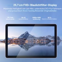 Tabletă DOOGEE T10 Pro cu ecran FHD+ de 10,1 inchi, 15 GB RAM + 256 GB ROM (extensibil până la 1 TB), baterie de 8580 mAh 3