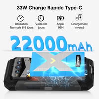 Odolný smartfón DOOGEE VMAX Plus 5G 36GB+512GB, 22000mAh, 200MP+32MP fotoaparát, 6,58" FHD+ 120Hz, Android 14, NFC, OTG, WiFi 6 4