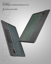 Puzdro s klávesnicou Doohoeek s LCD displejom pre Samsung Galaxy Tab S11 Ultra 14,6 palca 2025, odnímateľná bezdrôtová Bluetooth klávesnica s podsvietením a touchpadom, QWERTZ 6