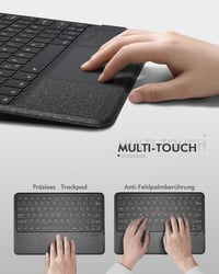 Puzdro s klávesnicou Doohoeek s LCD displejom pre Samsung Galaxy Tab S11 Ultra 14,6 palca 2025, odnímateľná bezdrôtová Bluetooth klávesnica s podsvietením a touchpadom, QWERTZ 4