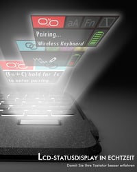 Puzdro s klávesnicou Doohoeek s LCD displejom pre Samsung Galaxy Tab S11 Ultra 14,6 palca 2025, odnímateľná bezdrôtová Bluetooth klávesnica s podsvietením a touchpadom, QWERTZ 3