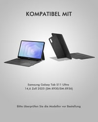 Puzdro s klávesnicou Doohoeek s LCD displejom pre Samsung Galaxy Tab S11 Ultra 14,6 palca 2025, odnímateľná bezdrôtová Bluetooth klávesnica s podsvietením a touchpadom, QWERTZ 2