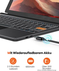 Doohoeek Bluetooth Billentyűzet Surface Pro 7+/7/6/5/4/3 QWERTZ Trackpad 7
