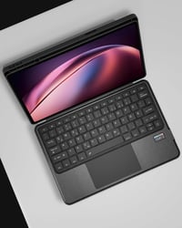 Doohoeek Bluetooth Billentyűzet Tok LCD Kijelzővel Lenovo Tab Pro 12.7" - Wireless Trackpad, 7 Szín Világítás - Idea Tab Pro 8