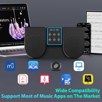 Doohoeek Bluetooth lapozópedál, vezeték nélküli lábpedál 7 színű háttérvilágítással 6