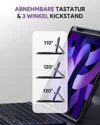 Puzdro s klávesnicou Doohoeek pre iPad Air 13" 2026 (M4)/2025 (M3)/2024 (M2) a iPad Pro 12,9" (6./5./4./3. gen), Bluetooth, podsvietenie, Multi-Touch trackpad, QWERTZ 6