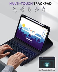 Puzdro s klávesnicou Doohoeek pre iPad Air 13" 2026 (M4)/2025 (M3)/2024 (M2) a iPad Pro 12,9" (6./5./4./3. gen), Bluetooth, podsvietenie, Multi-Touch trackpad, QWERTZ 3