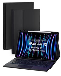 Puzdro s klávesnicou Doohoeek pre iPad Air 13" 2026 (M4)/2025 (M3)/2024 (M2) a iPad Pro 12,9" (6./5./4./3. gen), Bluetooth, podsvietenie, Multi-Touch trackpad, QWERTZ 1