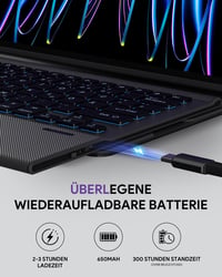 Puzdro s klávesnicou Doohoeek pre iPad Air 13" 2026 (M4)/2025 (M3)/2024 (M2) a iPad Pro 12,9" (6./5./4./3. gen), Bluetooth, podsvietenie, Multi-Touch trackpad, QWERTZ 5