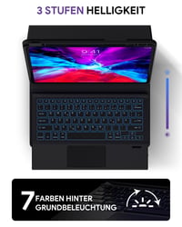 Puzdro s klávesnicou Doohoeek pre iPad Air 13" 2026 (M4)/2025 (M3)/2024 (M2) a iPad Pro 12,9" (6./5./4./3. gen), Bluetooth, podsvietenie, Multi-Touch trackpad, QWERTZ 4