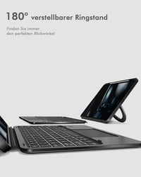 Doohoeek ultralahké puzdro s Bluetooth klávesnicou a LCD displejom pre iPad 11. gen. 2025 (A16) 11" a iPad 10. gen. 2022 10,9" – hliníkové telo, 180° otočný kĺb, trackpad, QWERTZ 6