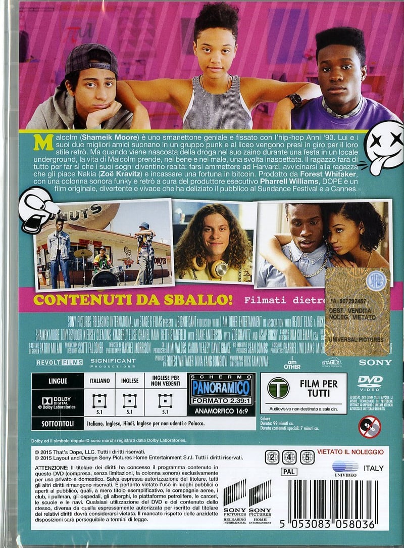 Dope - Follia E Riscatto DVD Film Angol Nyelvű Verzió