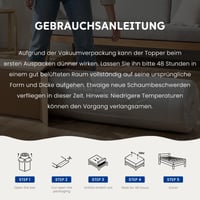 Topper pentru saltea din spumă cu memorie cu gel DOPEDIO, Oeko-TEX®, 180x200 cm, 7,5 cm, alb – husă găurită — husă de saltea găurită (stare: vezi a 2-a imagine) 12