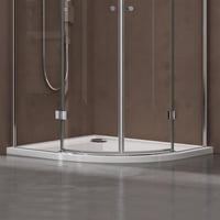 doporro Faro3 Zuhanytálca - 80x80x4 cm Akril Négyzet Alakú Fehér Lapos Zuhanytálca DIN Csatlakozóval Padlószintű Beépítéshez Modern Fürdőszo 6