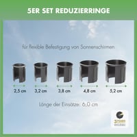 Doppler set redukcijskih prstenova za suncobran, 5 komada - za postolje suncobrana 2