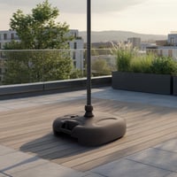 Suport pentru umbrelă Doppler Töltőtalp 20L antracit – pentru umbrele de până la 180 cm, plastic HDPE, diametru tijă 19-32 mm, umplere cu apă sau nisip, 44x44x15 cm 4
