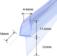 DOPPOSO Ívelt Zuhanykabin Tömítés 2x100cm 4-6mm Üveghez Gumitömítés 2
