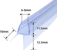 DOPPOSO Ívelt Zuhanykabin Tömítés 2x90cm 6-8mm Üveghez 2