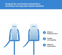 DOPPOSO Zuhanyajtó üveg tömítőszalag 2 x 80 cm csere tömítés 4 5 6 mm üveghez, hosszú gumidudorral 8