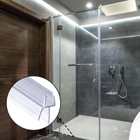 DOPPOSO Zuhanyajtó üveg tömítőszalag 2 x 80 cm csere tömítés 4 5 6 mm üveghez, hosszú gumidudorral 7