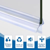 DOPPOSO Zuhanykabin Ajtó Tömítés 2x80cm 4-6mm Üveghez Vízlepergető Gumi 4