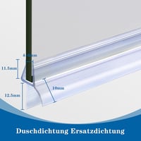 DOPPOSO Zuhanykabin Ajtó Tömítés 2x80cm 4-6mm Üveghez Vízlepergető Gumi 2