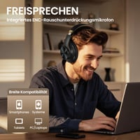 DOQAUS Care 1 Bluetooth over-ear fejhallgató mikrofonnal, 90 órás akkumulátor, HiFi - szürke 7
