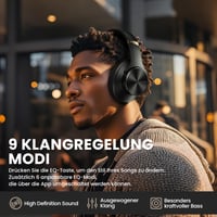 DOQAUS Care 1 Bluetooth over-ear fejhallgató mikrofonnal, 90 órás akkumulátor, HiFi - szürke 3