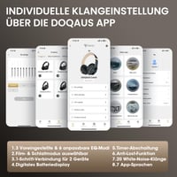 DOQAUS Care 1 Bluetooth over-ear fejhallgató mikrofonnal, 90 órás akkumulátor, HiFi - szürke 6
