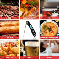 DOQAUS Digitális Húshőmérő Grillhőmérő Konyhai Hőmérő Fekete 5