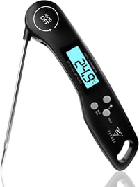 DOQAUS Digitális Húshőmérő Grillhőmérő Konyhai Hőmérő Fekete 1