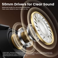 DJ slúchadlá DOQAUS HD1, káblové, cez uši (over-ear), 50 mm neodymový menič, štúdiové monitorovacie slúchadlá, 6,35 mm a 3,5 mm jack konektor, nastaviteľný hlavový most, Pro Audio Kit 3