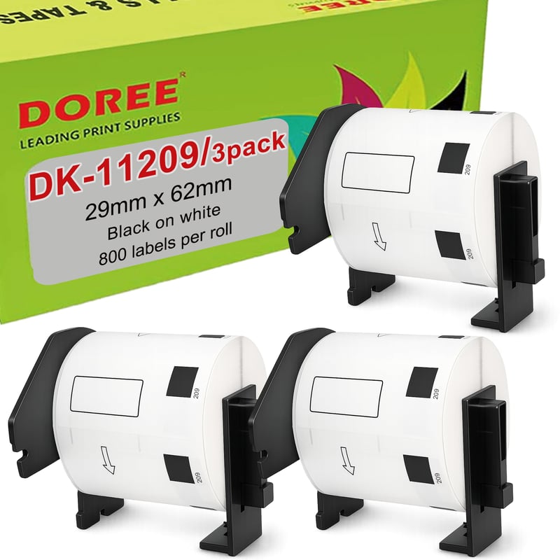 Doree DK11209 Samolepiace štítky 29x62 mm, 800 ks/kotúč, 3 kotúče