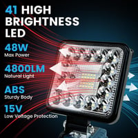 Dorehouse 48W 4800LM LED pracovné svetlo pre 18V akumulátory Makita, s 2 USB portmi, nastaviteľným jasom, prenosný reflektor, stavebné svietidlo, náhrada za DML816 3