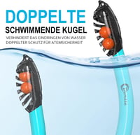 Dorlle Panoráma Snorkel Szett, Vízálló Búvármaszk, Páramentesítő Üveg, 3 Csatornás Légzőcső - Water Green 4