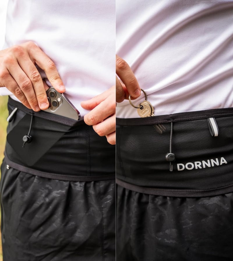 DORNNA Skinny W1 futóöv vízpalackkal 250ml, futás közben ital tartó L-XL